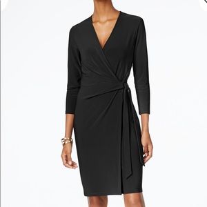 Anne Klein Faux Wrap Desk-black